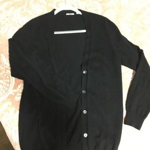 Uniqlo XL cashmere black cardigan.